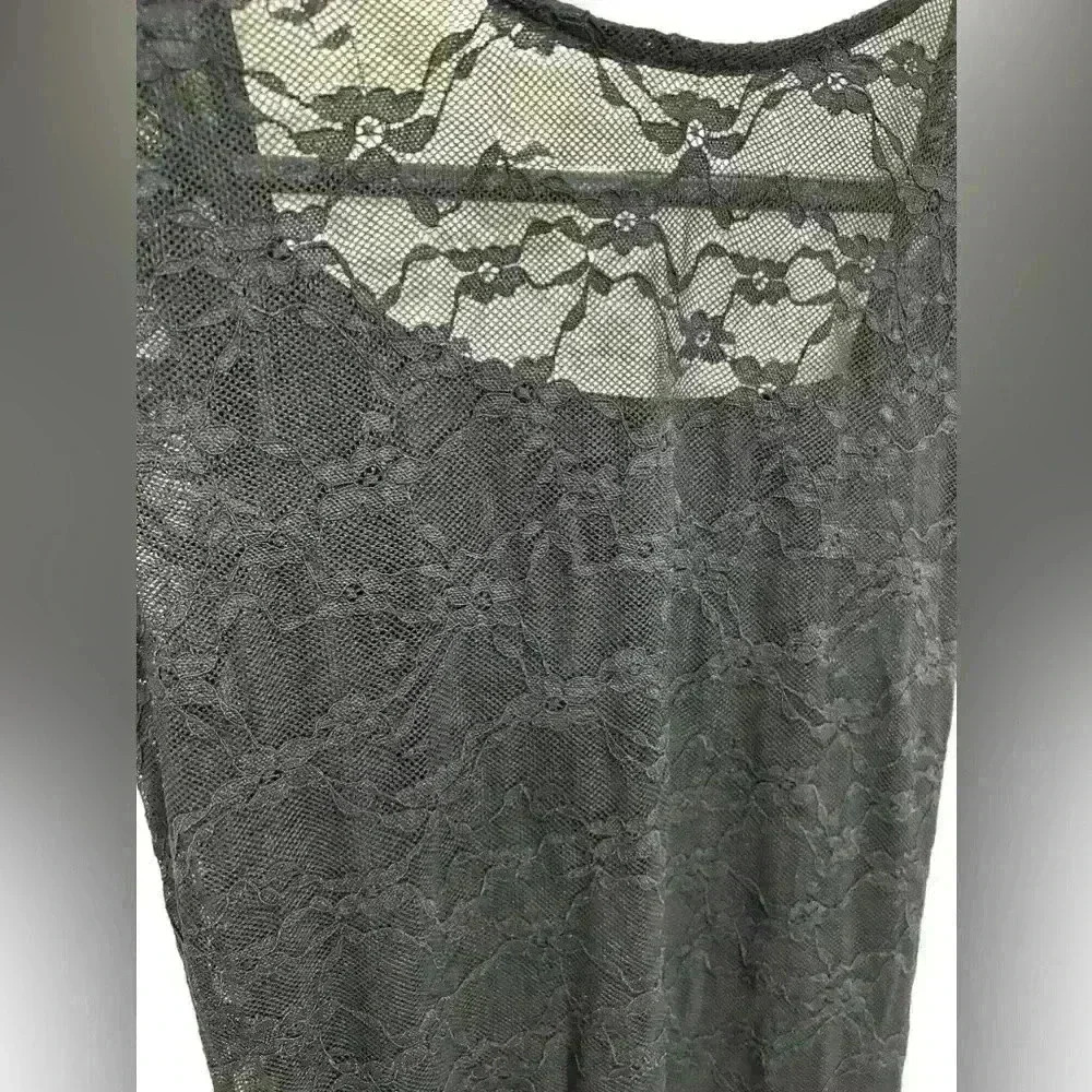 NWT Women's Short Sleeve Maxi Dress Wild Fable Off Black Lace Size Small - Picture 5 of 10